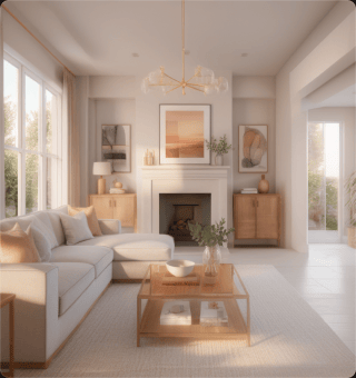RoomGPT Scandinavian living room result