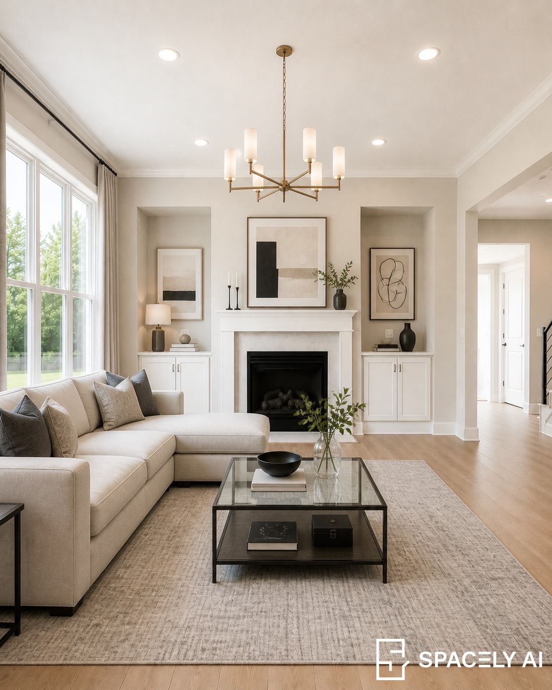 Spacely AI living room result